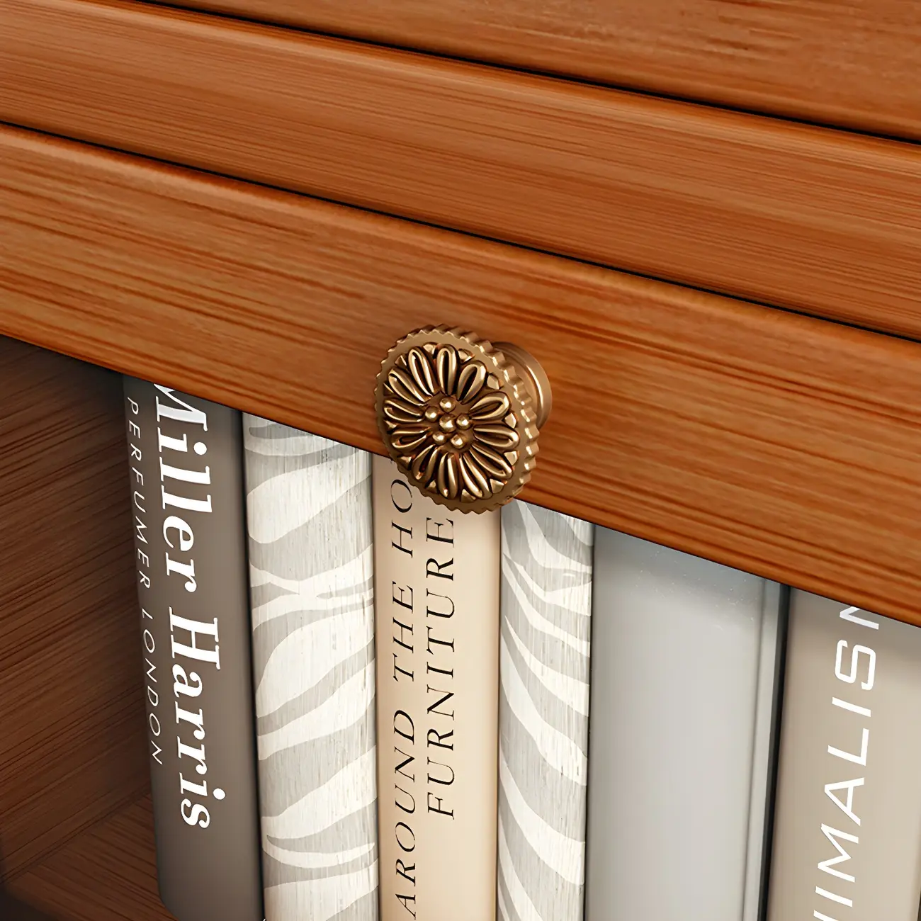 Narrow Wooden Multi-Drawer Corner Display Cabinet Image - 9 | homeyfad