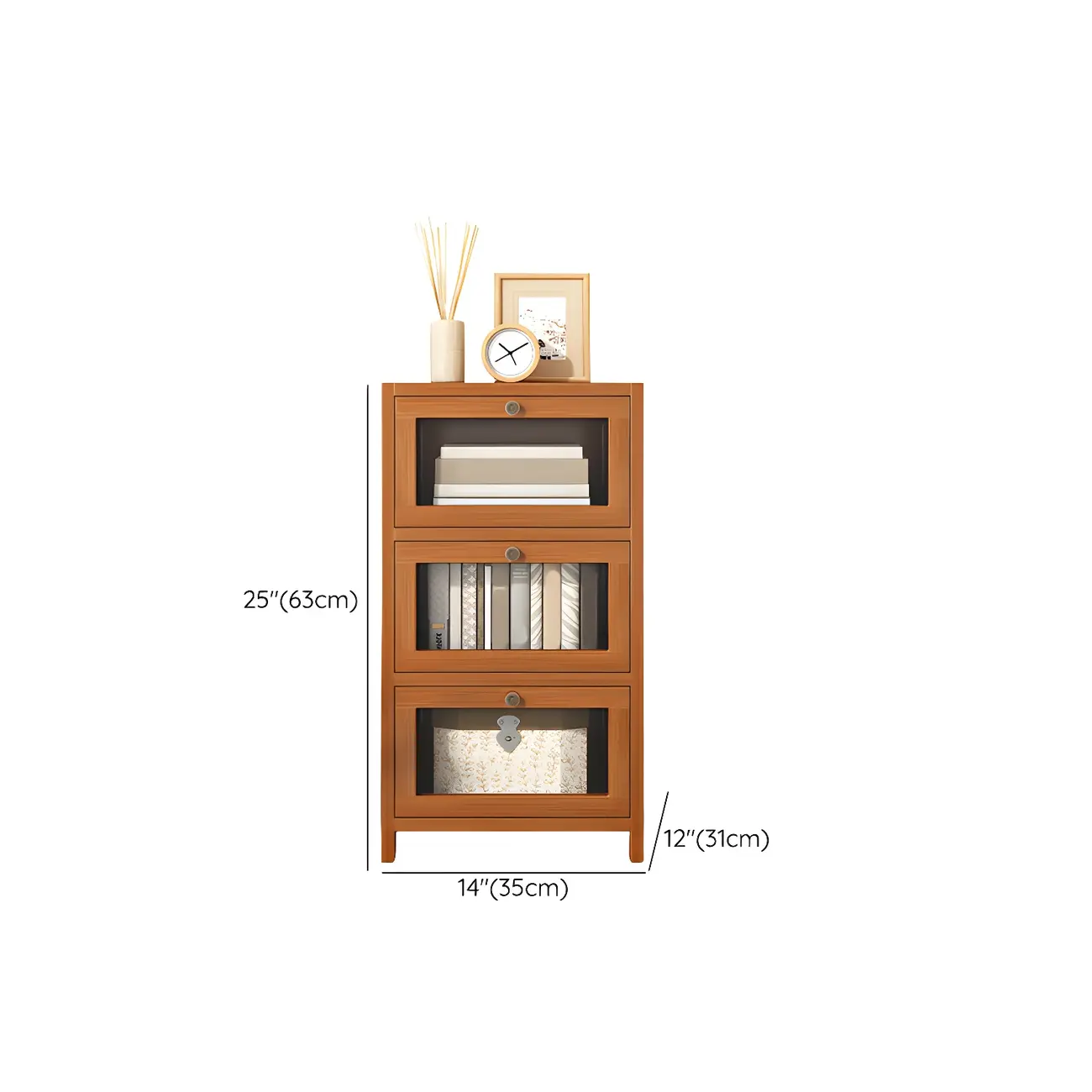 Narrow Wooden Multi-Drawer Corner Display Cabinet #size | homeyfad