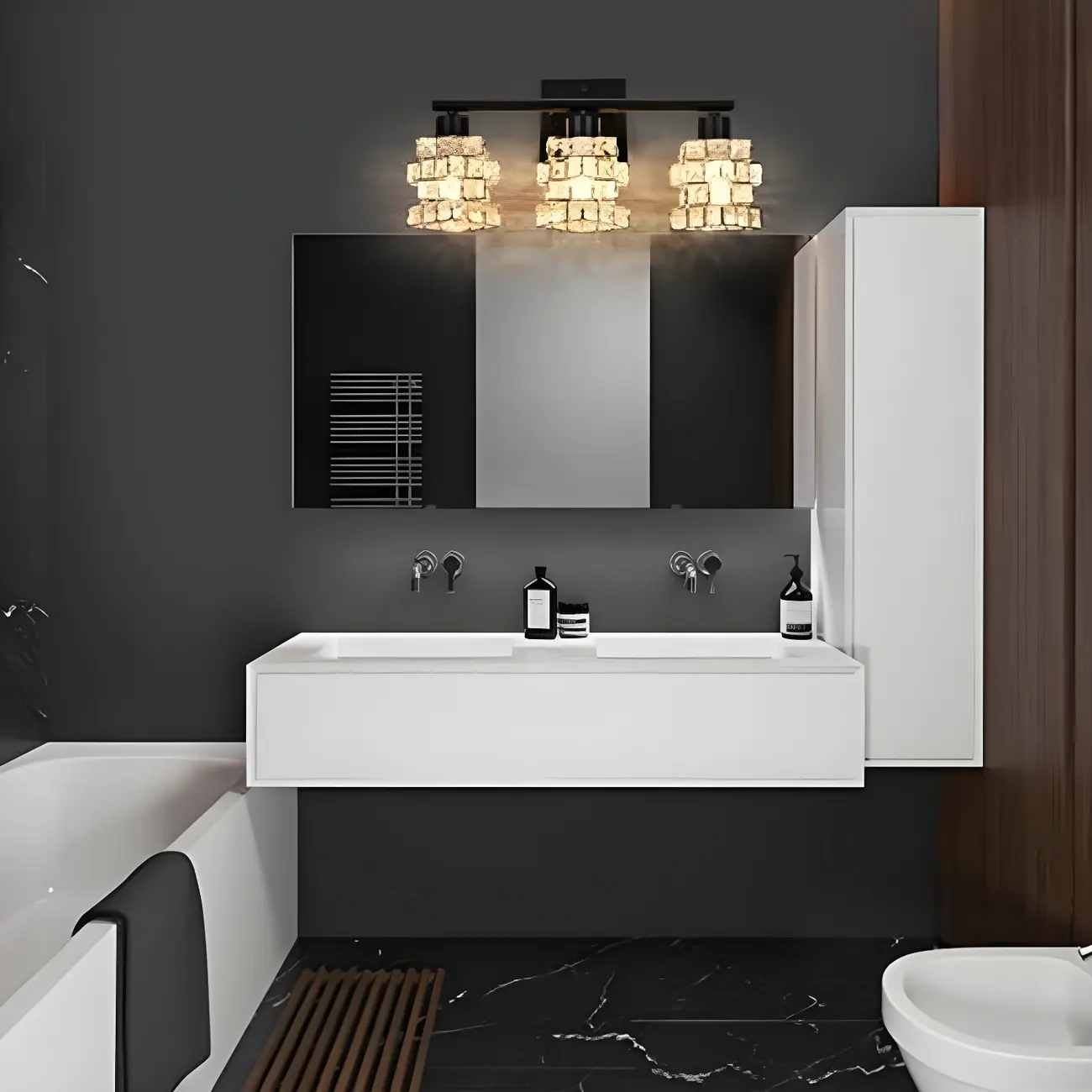 Modern Crystal Bathroom Vanity Light for Washroom Mirror | homeyfad