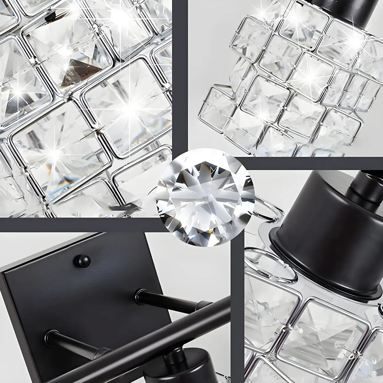 Modern Crystal Bathroom Vanity Light for Washroom Mirror | homeyfad