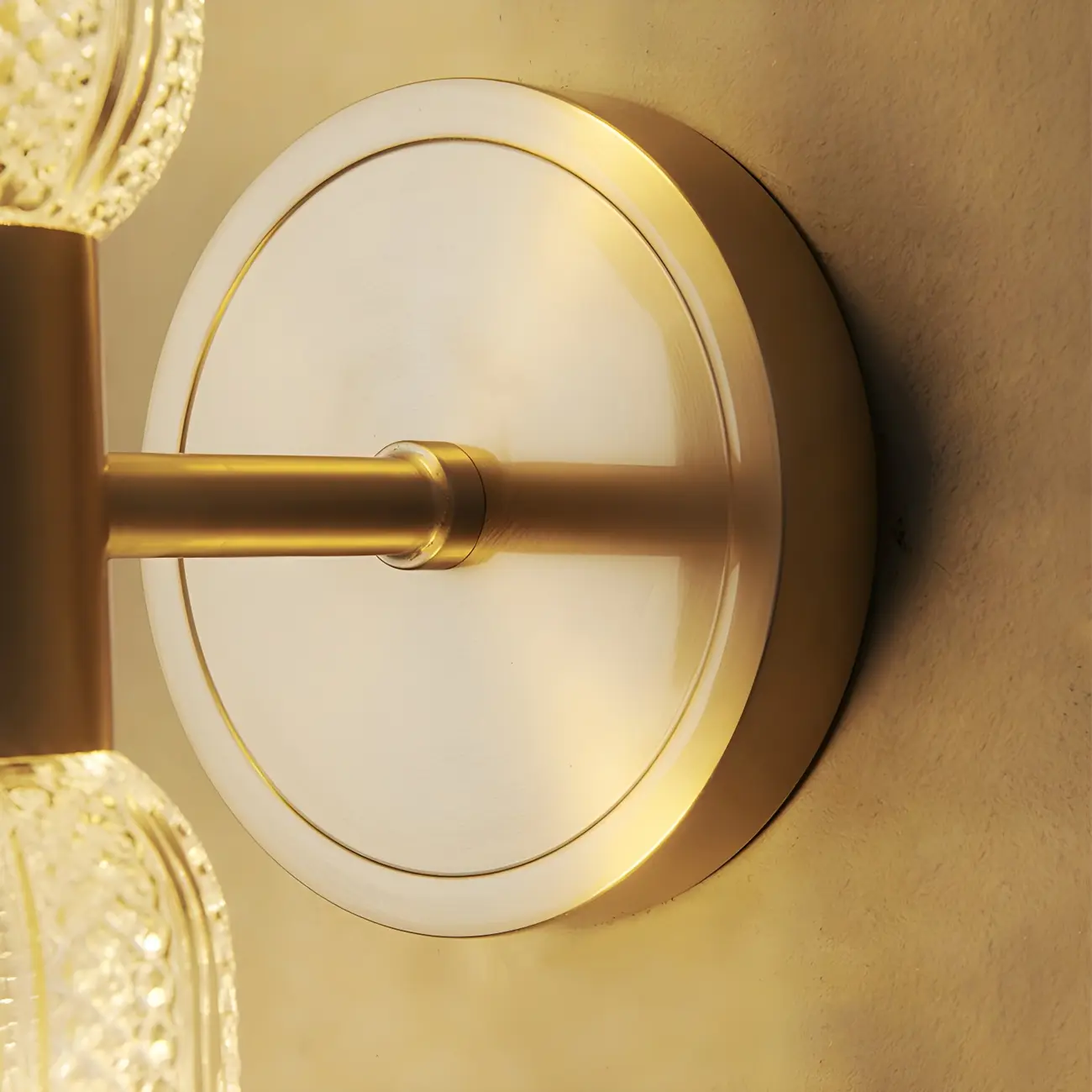 Unique Gold Up Down Wall Mounted Prismatic Glass Vanity Light | homeyfad