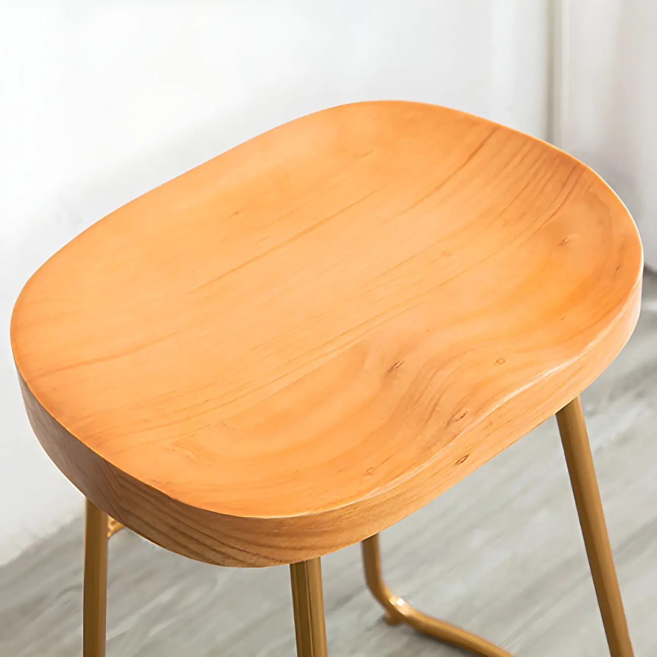 Counter Height Comfortable Metal Wood Glam Bar Stools Image - 10 | homeyfad