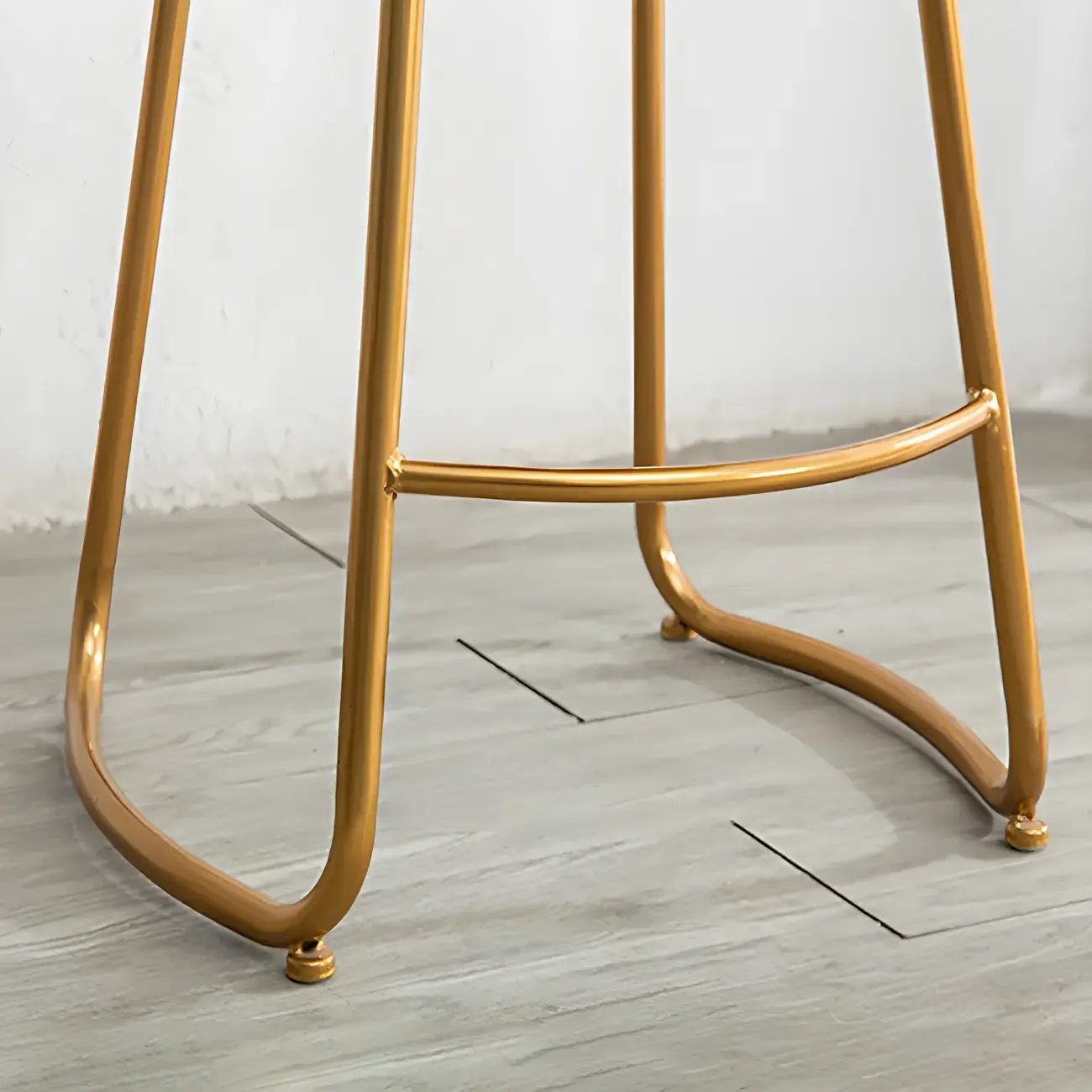 Counter Height Comfortable Metal Wood Glam Bar Stools Image - 13