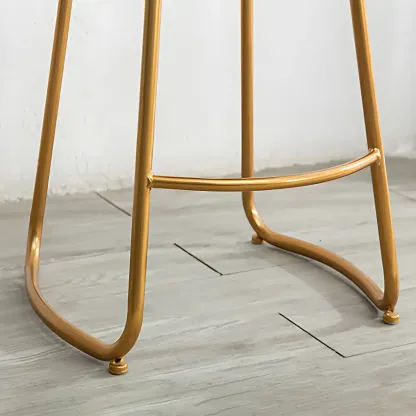 Counter Height Comfortable Metal Wood Glam Bar Stools Image - 13