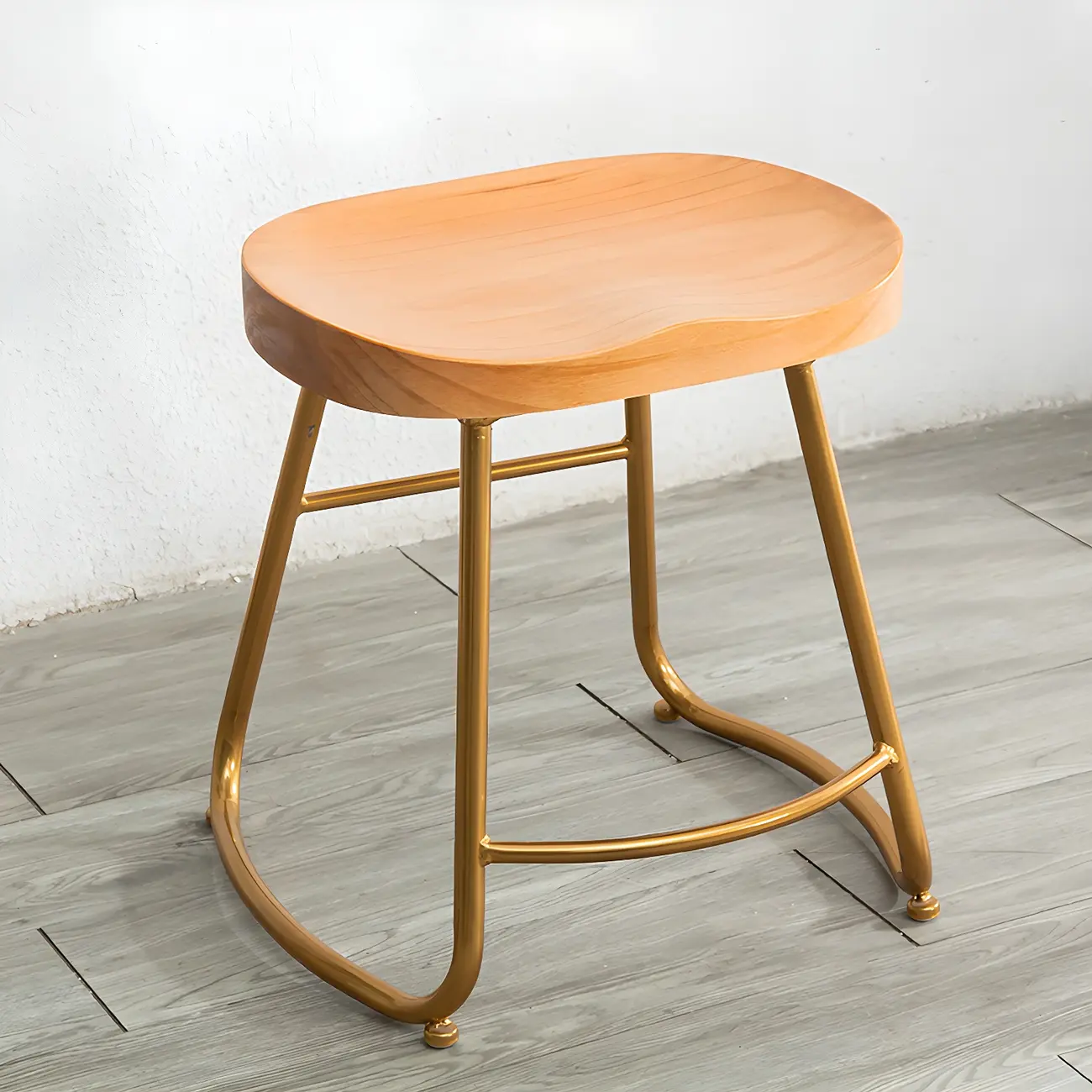 Counter Height Comfortable Metal Wood Glam Bar Stools Image - 17 | homeyfad
