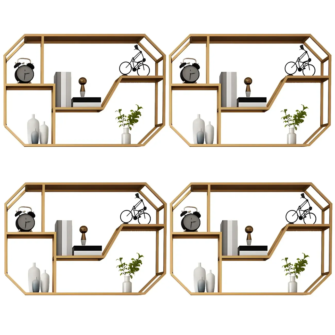 Simple Metal Black Wall-Mounted Wine Bottle Rack Image - 15