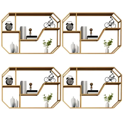 Simple Metal Black Wall-Mounted Wine Bottle Rack Image - 15