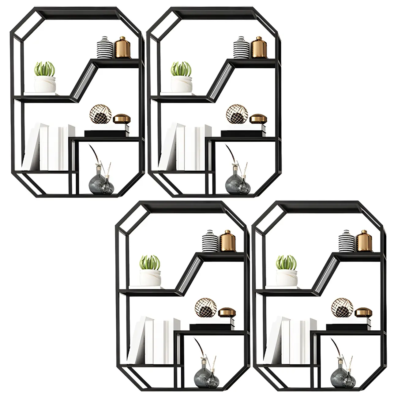 Simple Metal Black Wall-Mounted Wine Bottle Rack Image - 20 | homeyfad