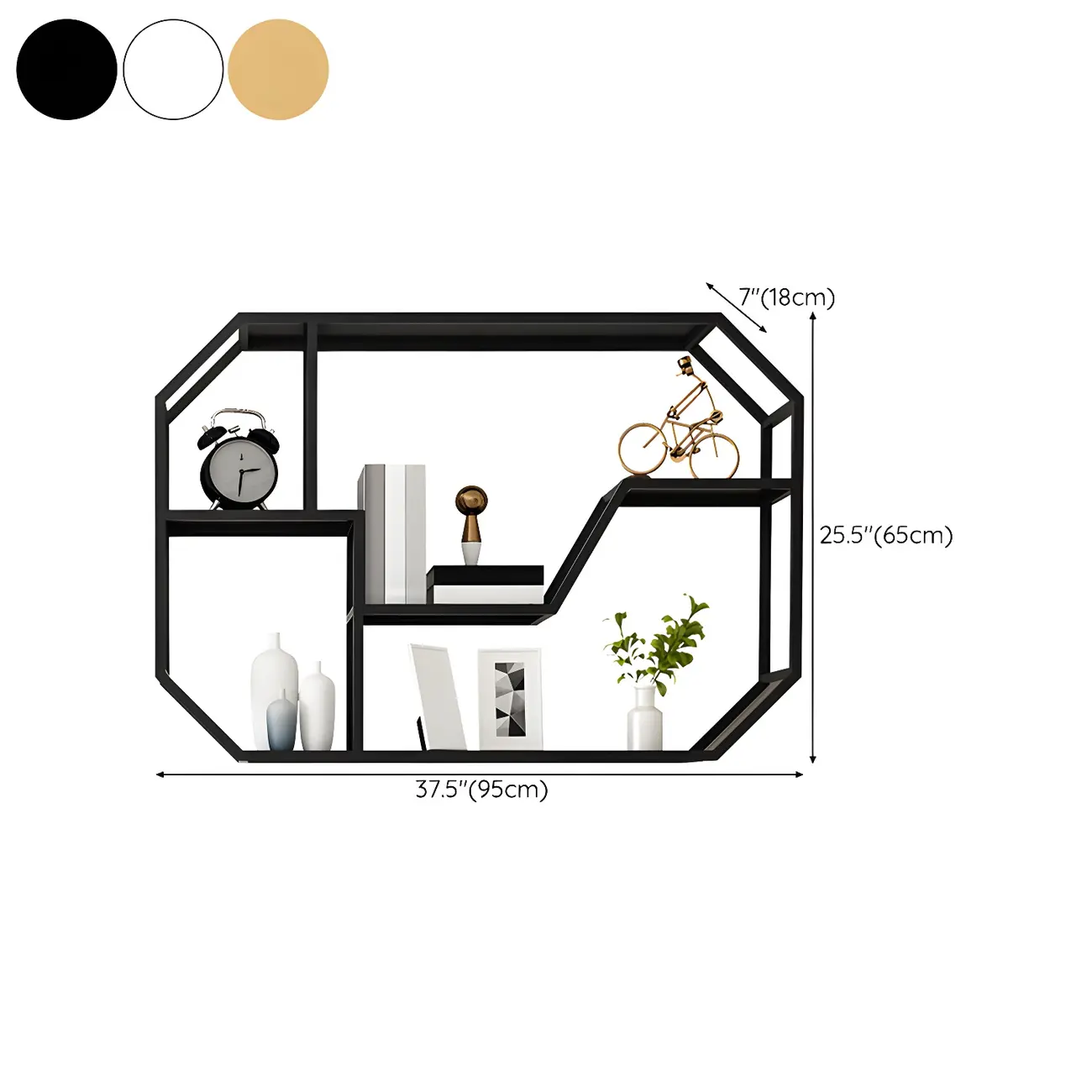 Simple Metal Black Wall-Mounted Wine Bottle Rack #size | homeyfad