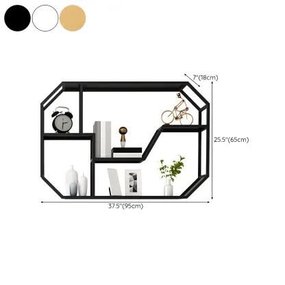 Simple Metal Black Wall-Mounted Wine Bottle Rack #size