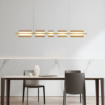 Simple Modern Rectangle Glass Pendant Light Image - 2