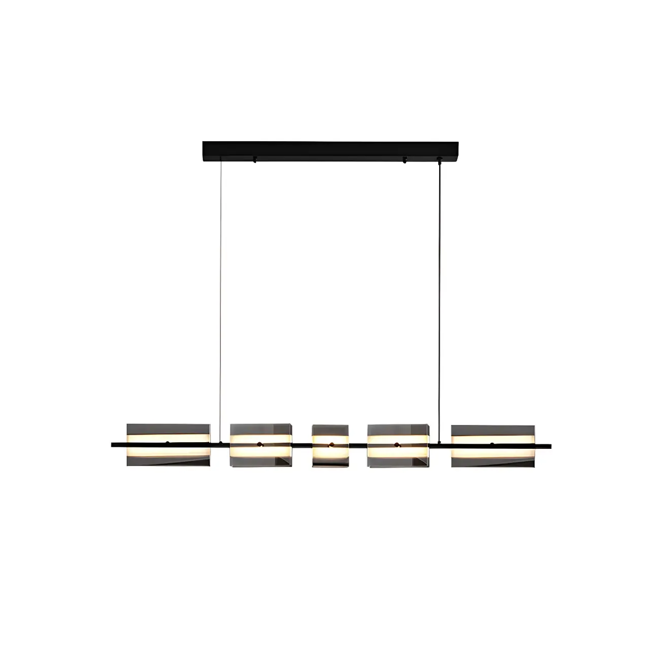 Simple Modern Rectangle Glass Pendant Light Image - 5 | homeyfad