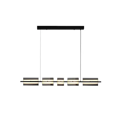 Simple Modern Rectangle Glass Pendant Light Image - 5