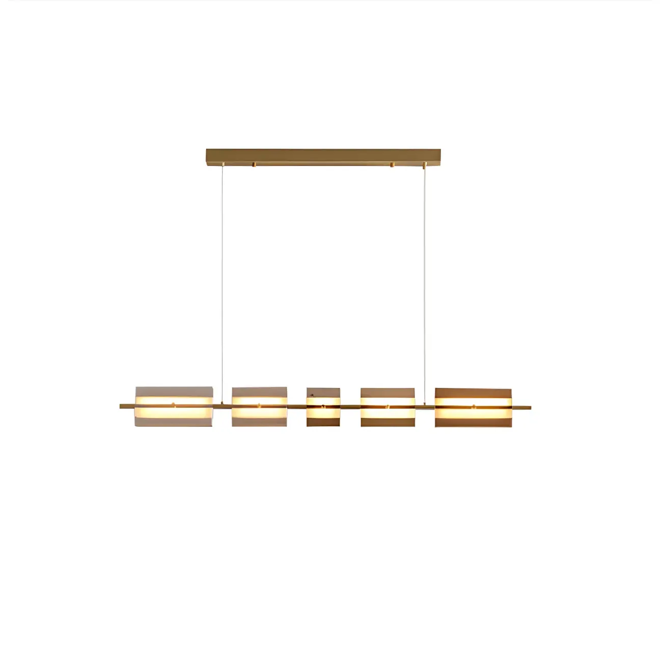 Simple Modern Rectangle Glass Pendant Light Image - 6 | homeyfad