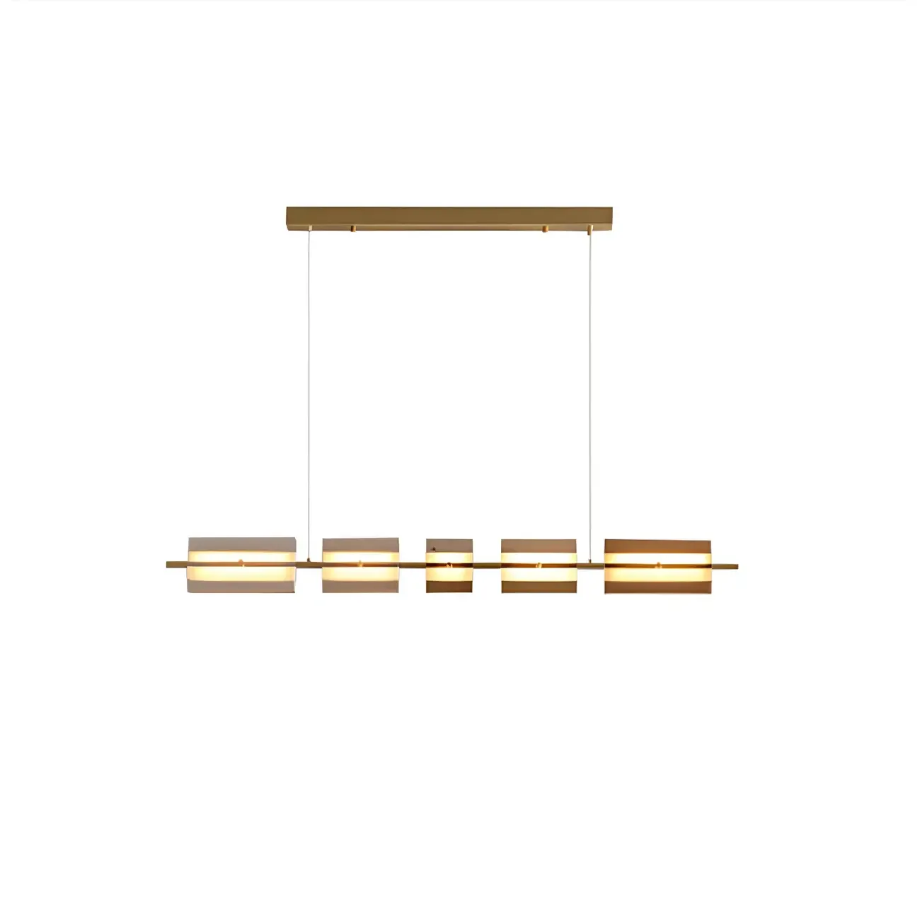 Simple Modern Rectangle Glass Pendant Light Image - 6