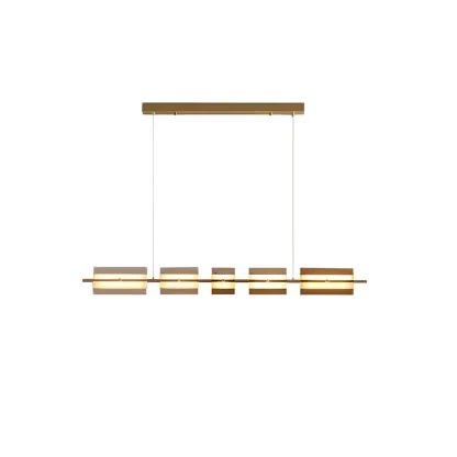 Simple Modern Rectangle Glass Pendant Light Image - 6