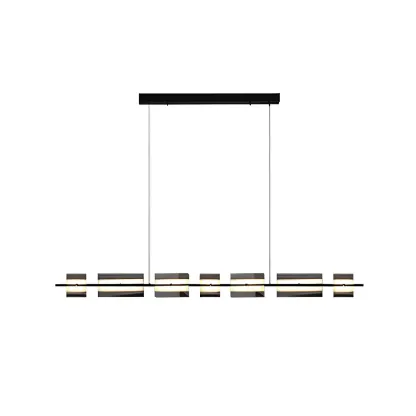 Simple Modern Rectangle Glass Pendant Light Image - 7