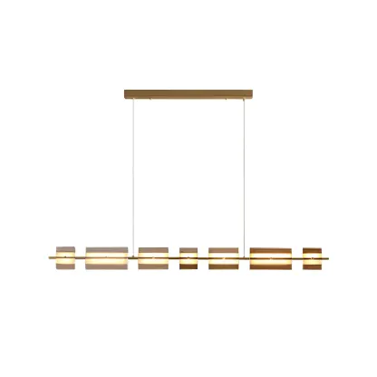 Simple Modern Rectangle Glass Pendant Light Image - 8