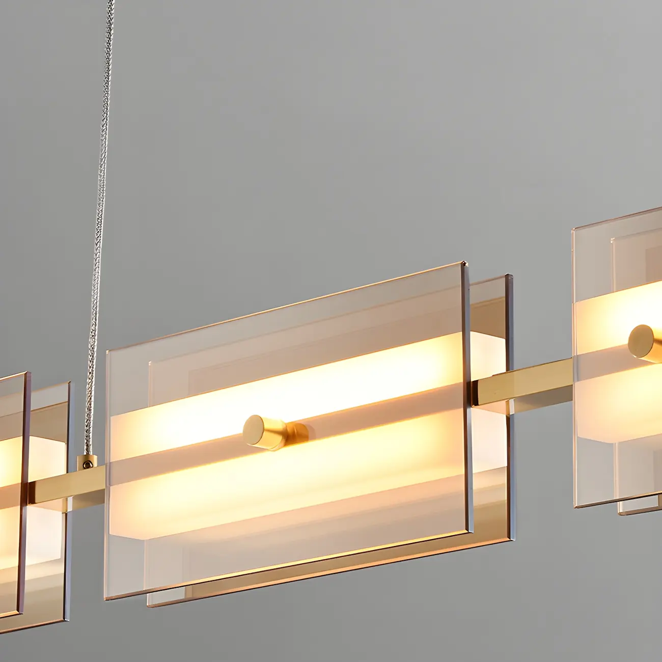 Simple Modern Rectangle Glass Pendant Light Image - 11 | homeyfad
