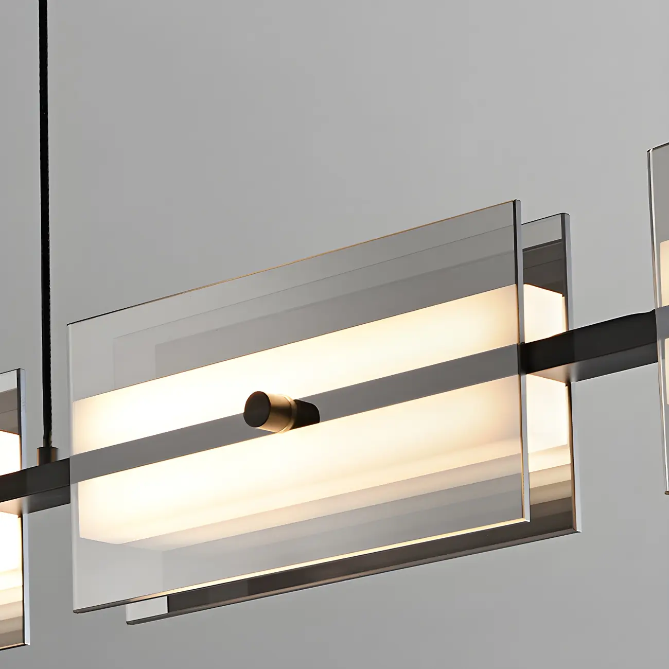 Simple Modern Rectangle Glass Pendant Light Image - 12 | homeyfad