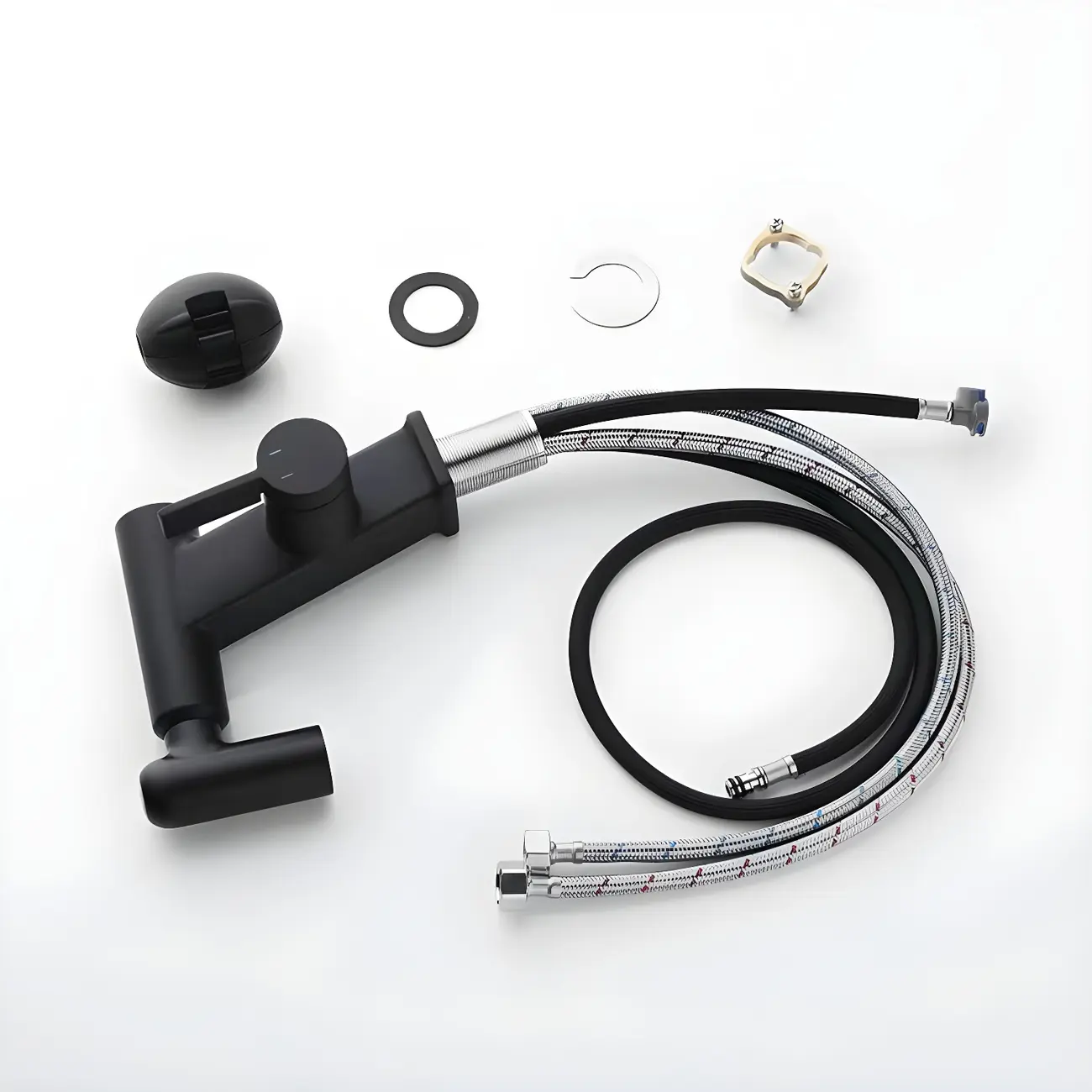 Glam Copper Matte Black Bathroom Sink Faucet with Swivel Spout Image - 12 | homeyfad