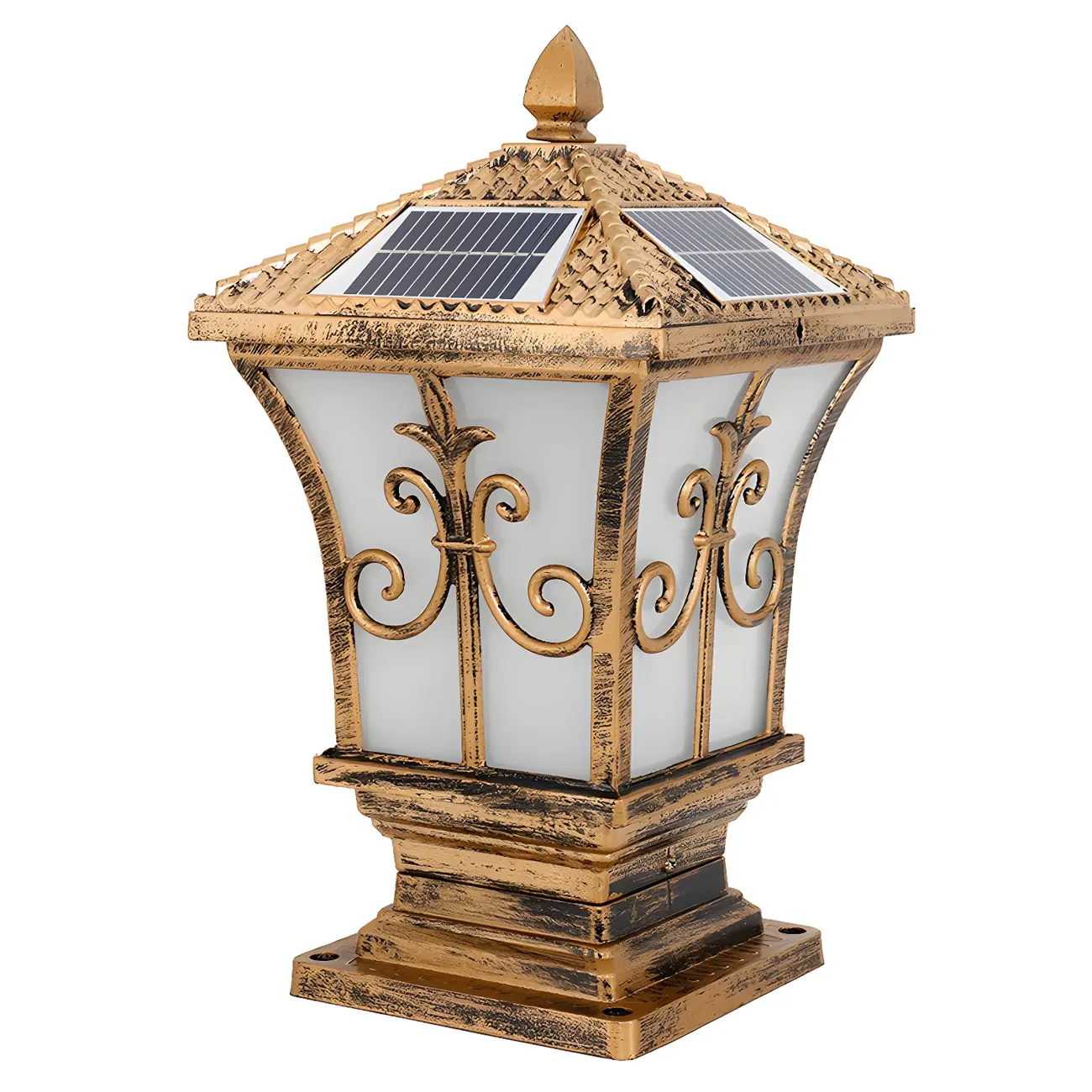 Vintage Lantern Solar Fence Post Light with 3 Color Light  Image - 7 | homeyfad