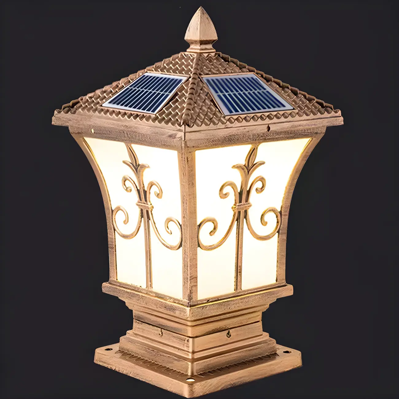 Vintage Lantern Solar Fence Post Light with 3 Color Light  Image - 9 | homeyfad