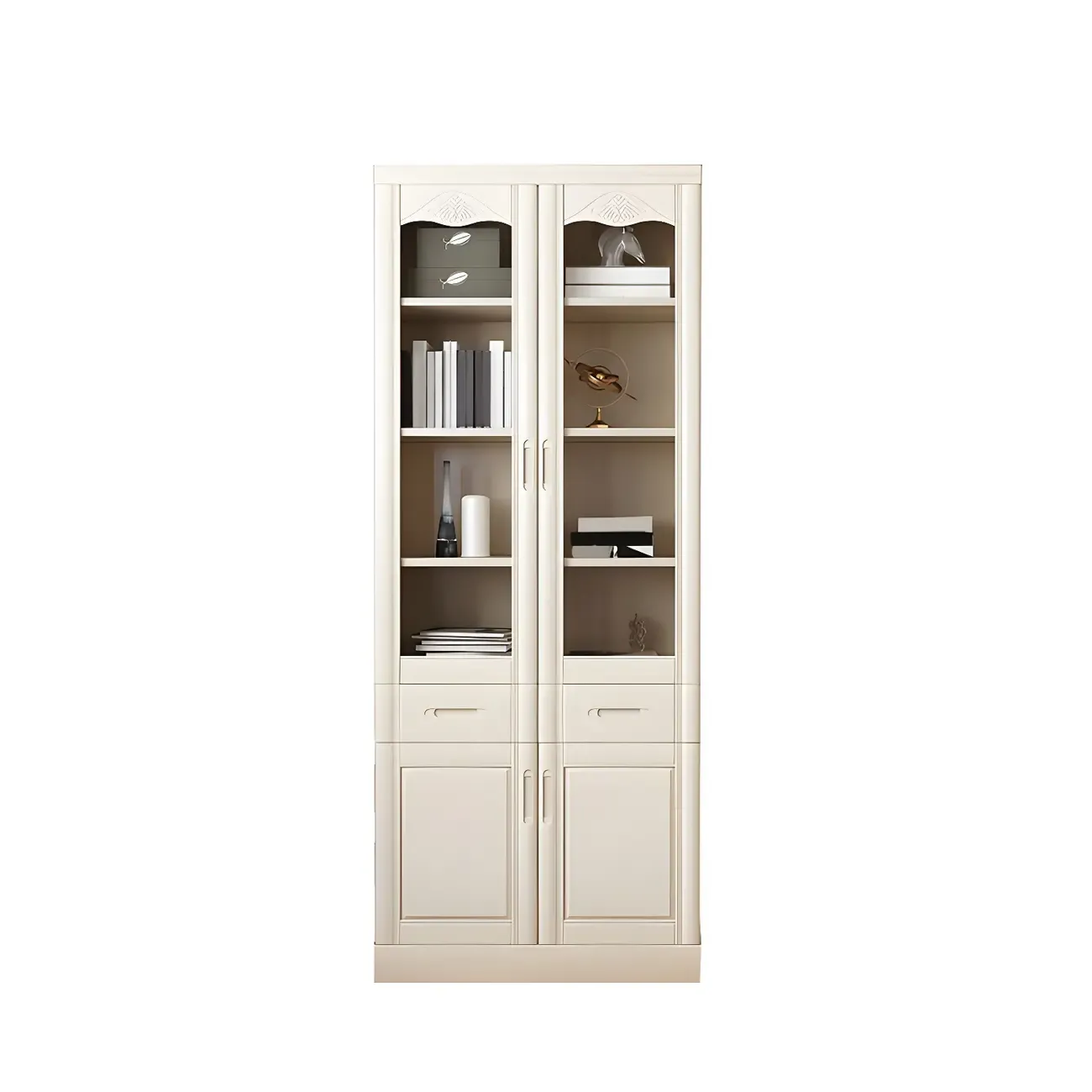 Modern Brown Wooden Vertical Filing Cabinets with Shelves Image - 8