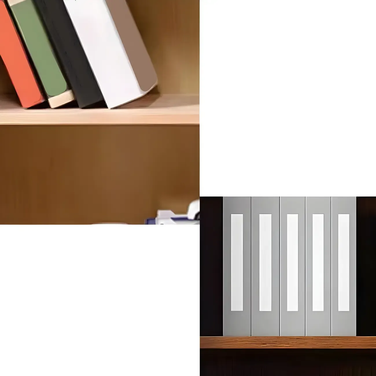 Modern Brown Wooden Vertical Filing Cabinets with Shelves Image - 10