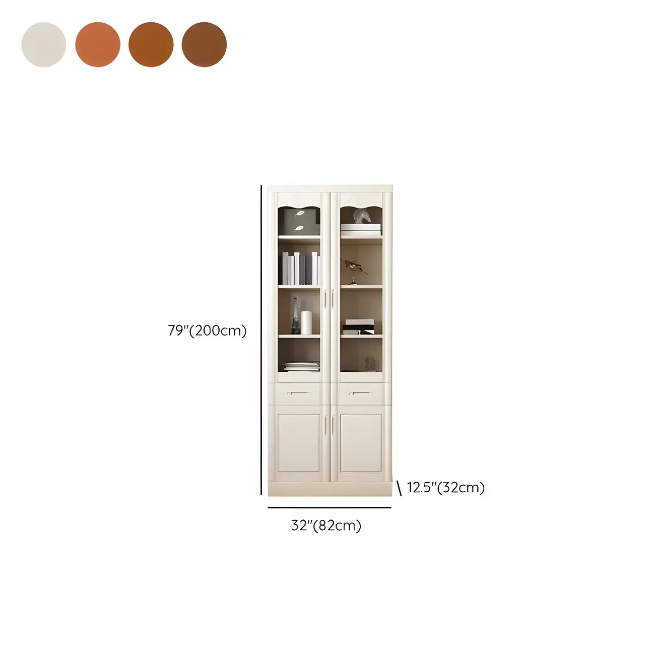 Modern Brown Wooden Vertical Filing Cabinets with Shelves #size
