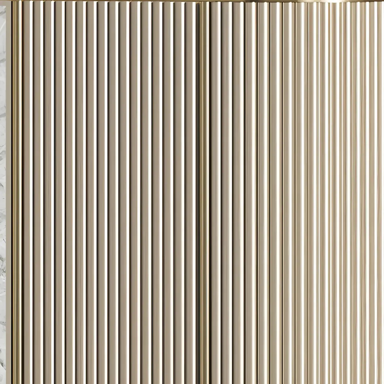 Modern Stone Double Dresser with Gold Accents Image - 10