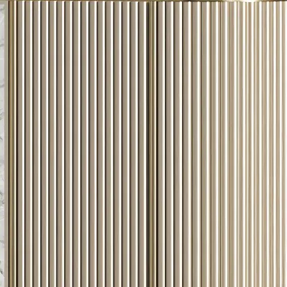 Modern Stone Double Dresser with Gold Accents Image - 10