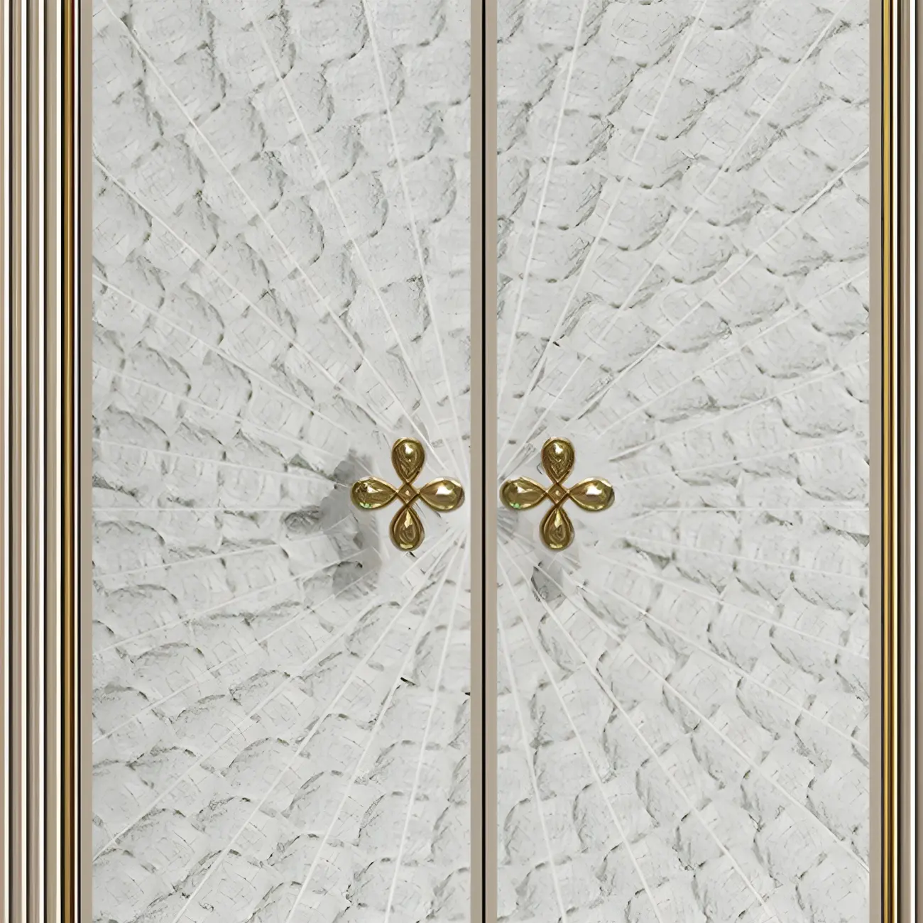 Modern Stone Double Dresser with Gold Accents Image - 11 | homeyfad