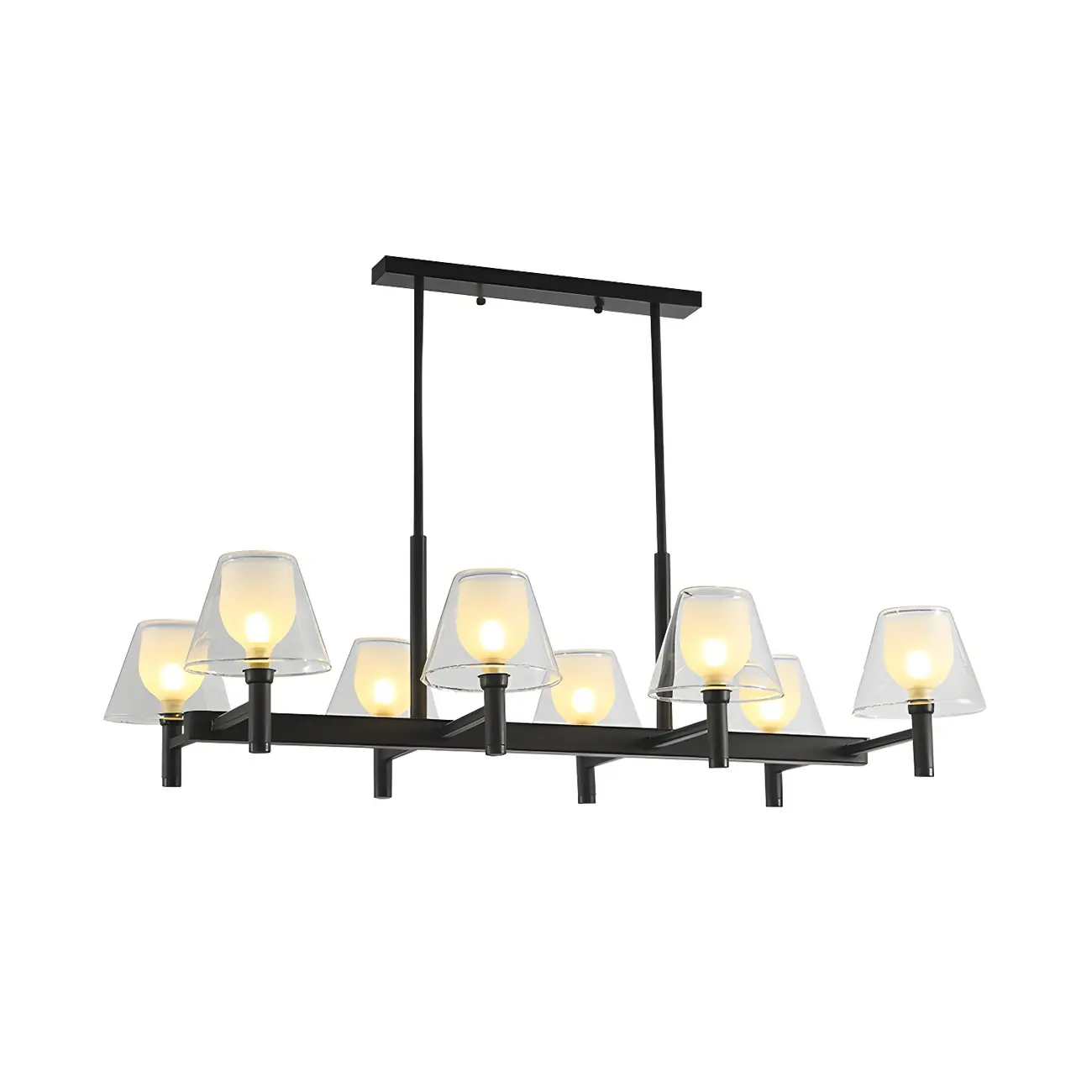 Modern Glass Bi-pin Pendant Light for Dining Room Image - 5 | homeyfad