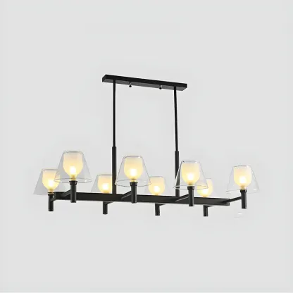 Modern Glass Bi-pin Pendant Light for Dining Room Image - 8