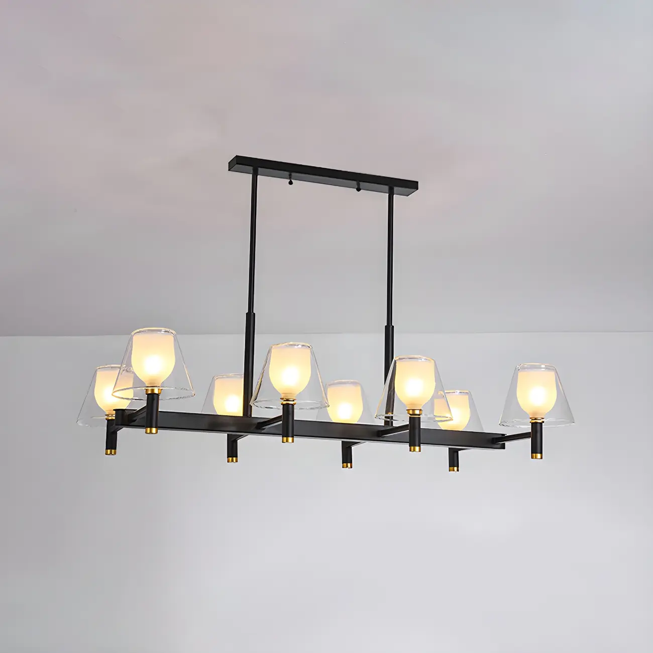 Modern Glass Bi-pin Pendant Light for Dining Room Image - 10 | homeyfad