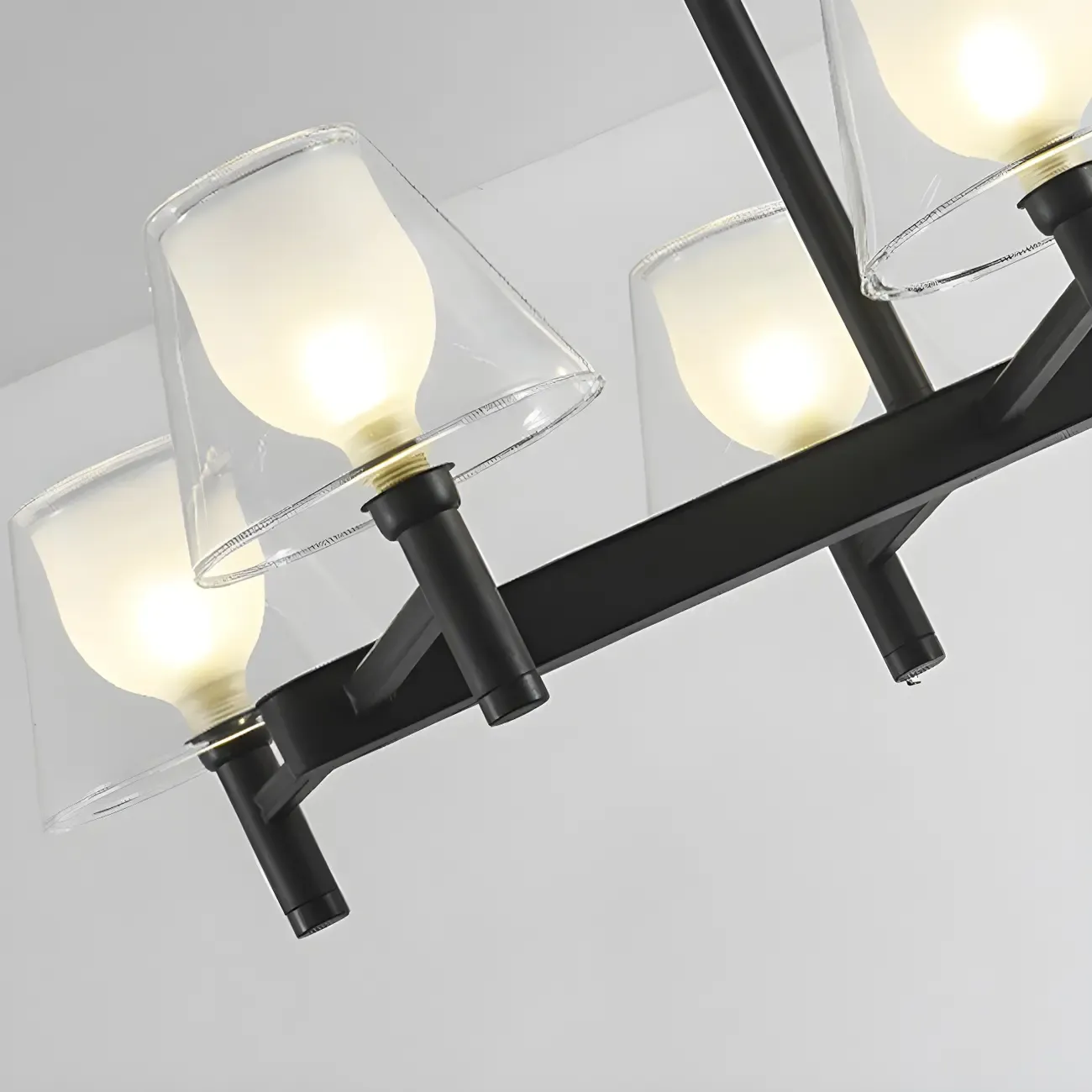Modern Glass Bi-pin Pendant Light for Dining Room Image - 13