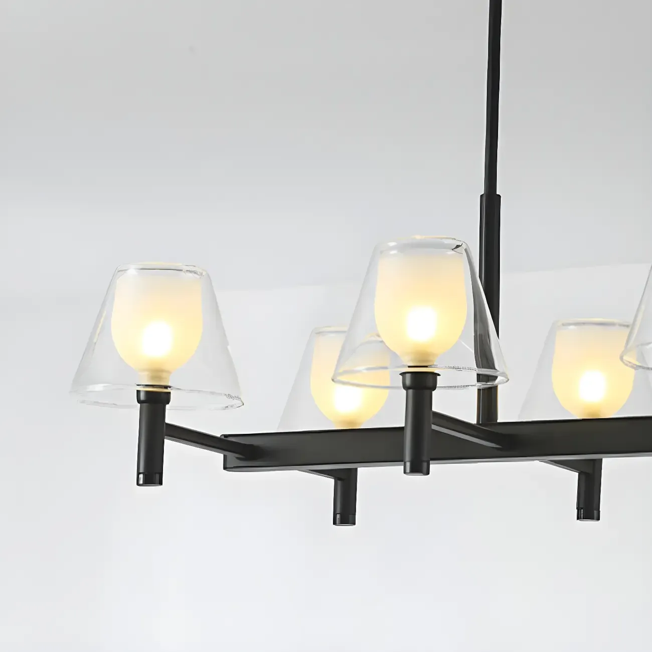 Modern Glass Bi-pin Pendant Light for Dining Room Image - 14