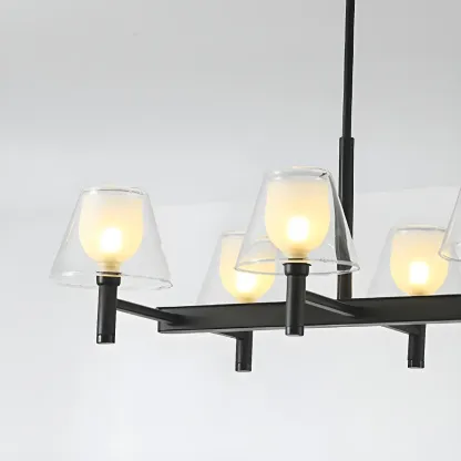 Modern Glass Bi-pin Pendant Light for Dining Room Image - 14