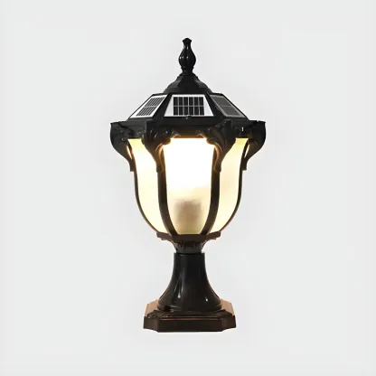 Vintage Elegant Metal Solar Post Cap Light Image - 6