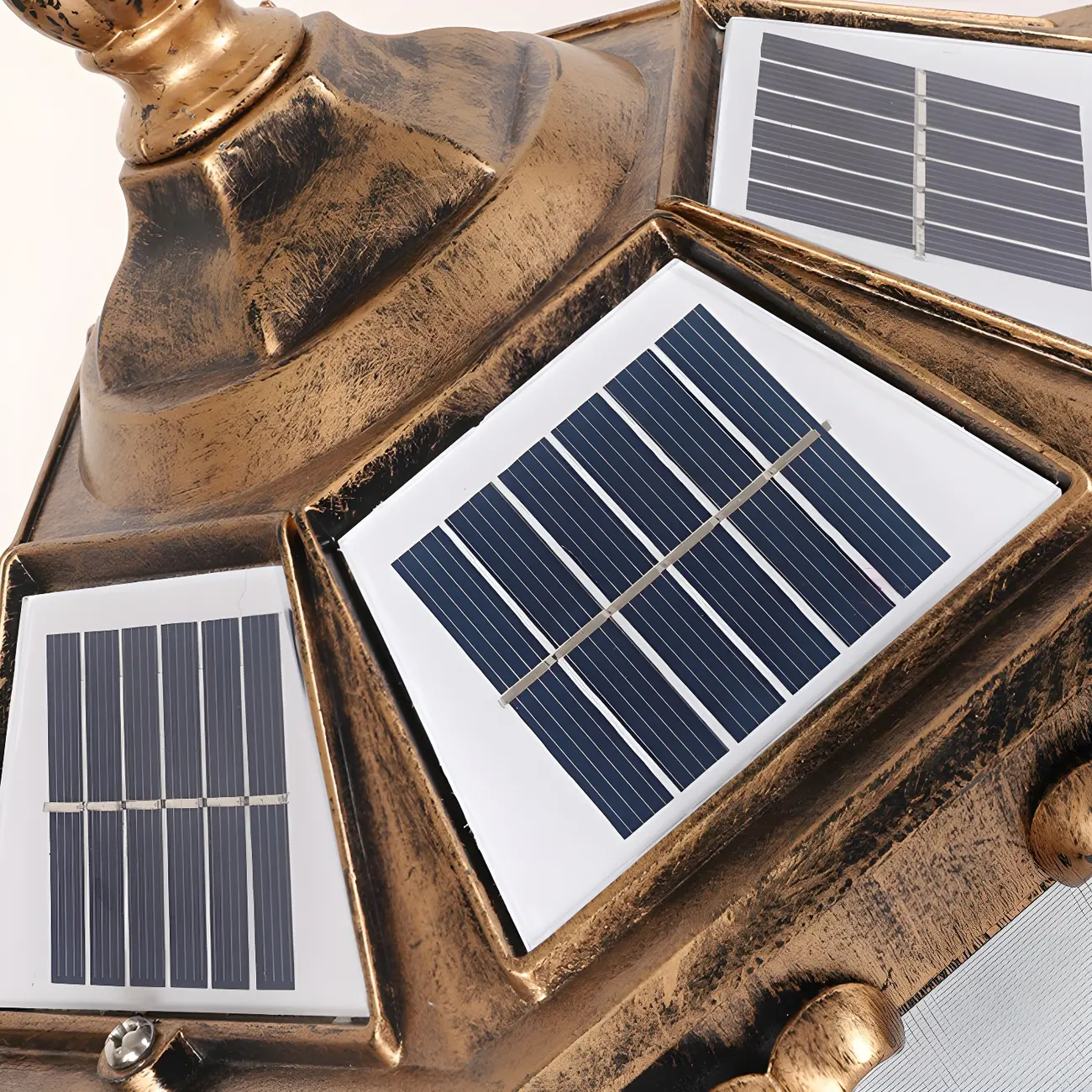 Vintage Elegant Metal Solar Post Cap Light Image - 8 | homeyfad