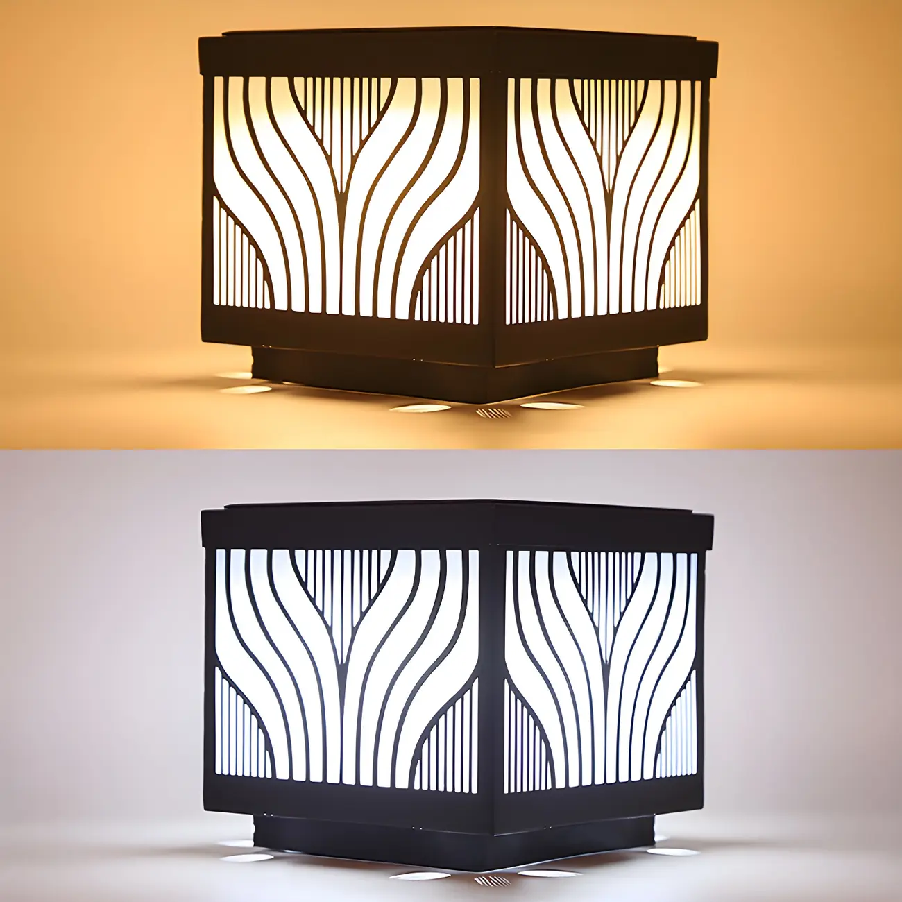 Exquisite Pattern Solar Geometric Post Cap Light Image - 12 | homeyfad