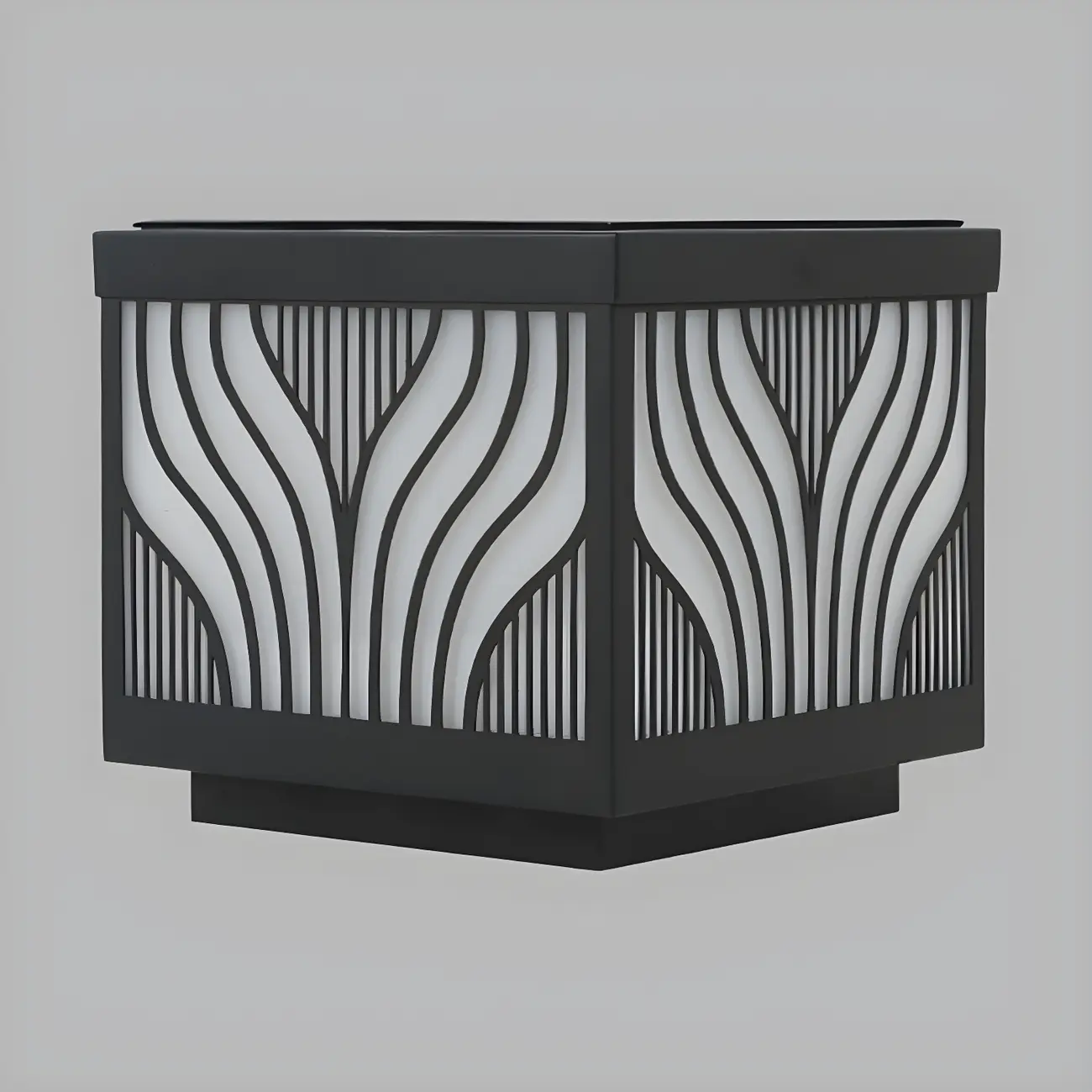 Exquisite Pattern Solar Geometric Post Cap Light Image - 14 | homeyfad