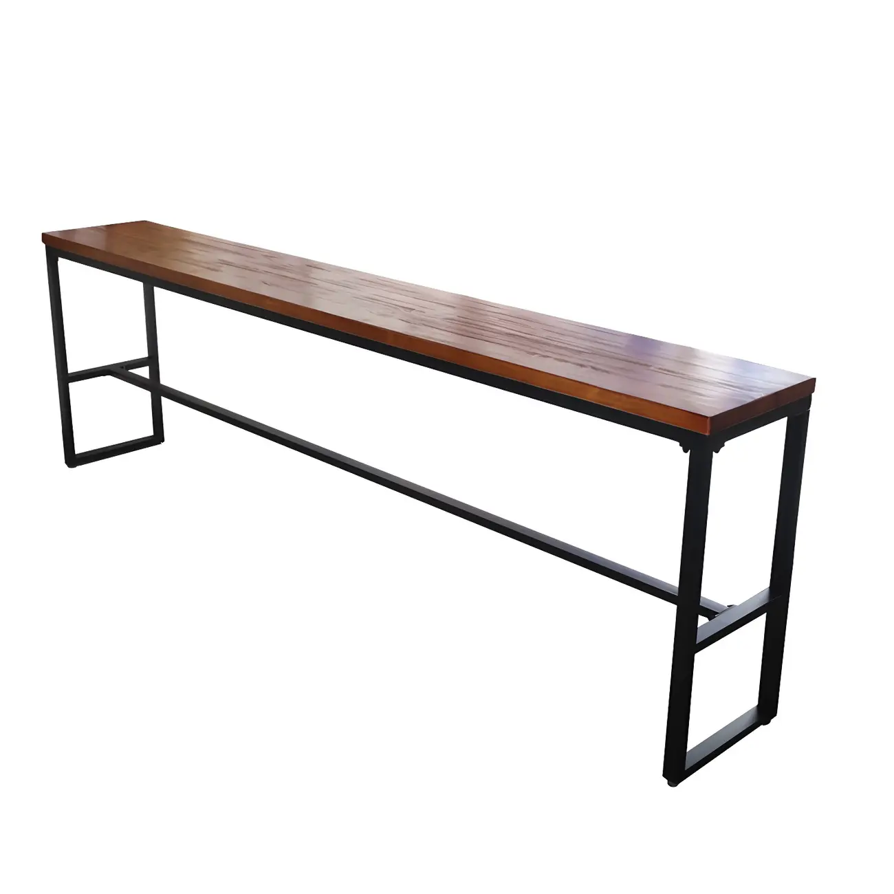 Elegant Rectangular Pine Wood Brown 5- Seat Bar Set Image - 18 | homeyfad