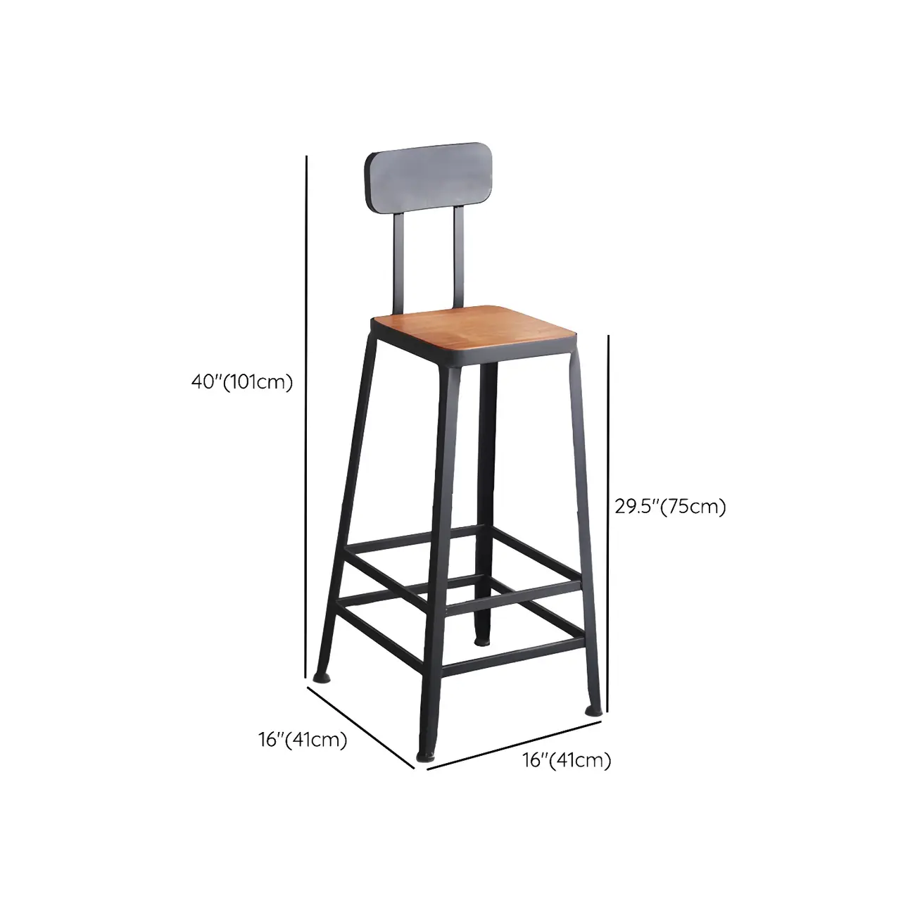 Elegant Rectangular Pine Wood Brown 5- Seat Bar Set Image - 20 | homeyfad