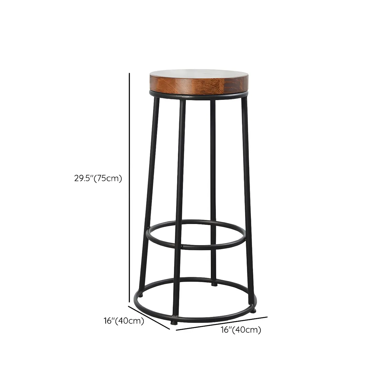 Elegant Rectangular Pine Wood Brown 5- Seat Bar Set Image - 29 | homeyfad