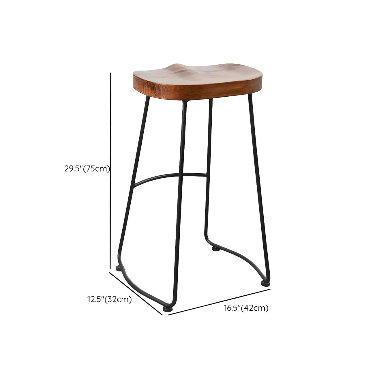 Elegant Rectangular Pine Wood Brown 5- Seat Bar Set Image - 32 | homeyfad