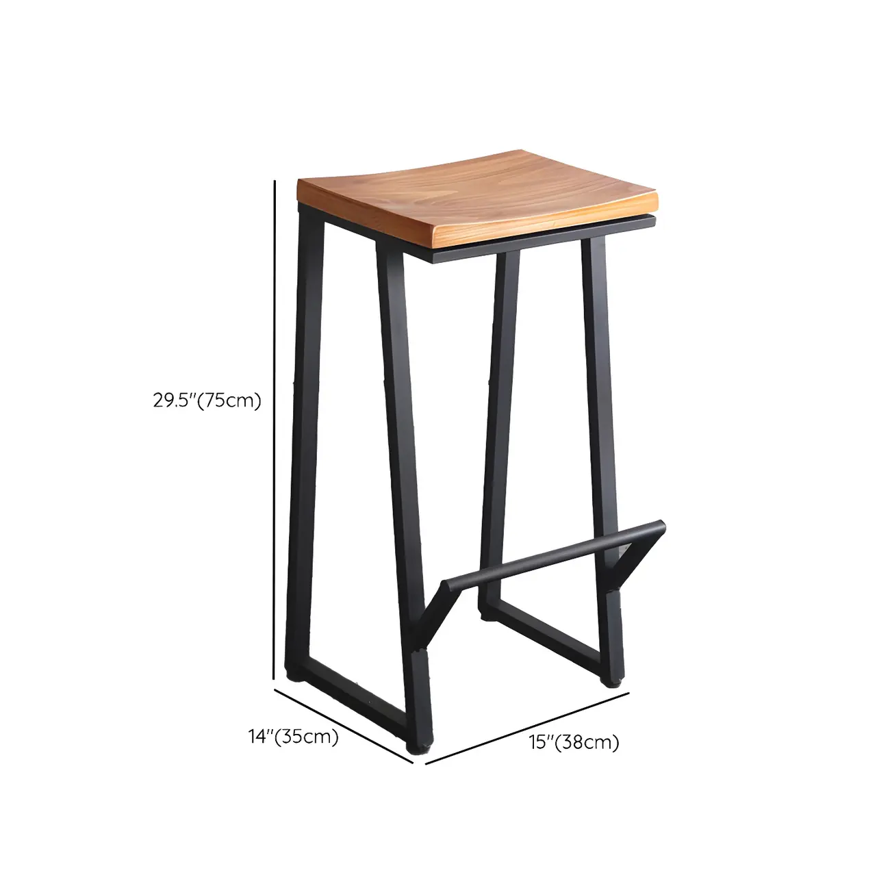 Elegant Rectangular Pine Wood Brown 5- Seat Bar Set Image - 33 | homeyfad