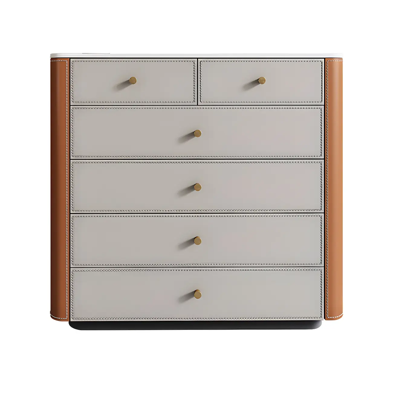 Classic Grey Stone Dresser with 6-Drawers for Bedroom Image - 5 | homeyfad