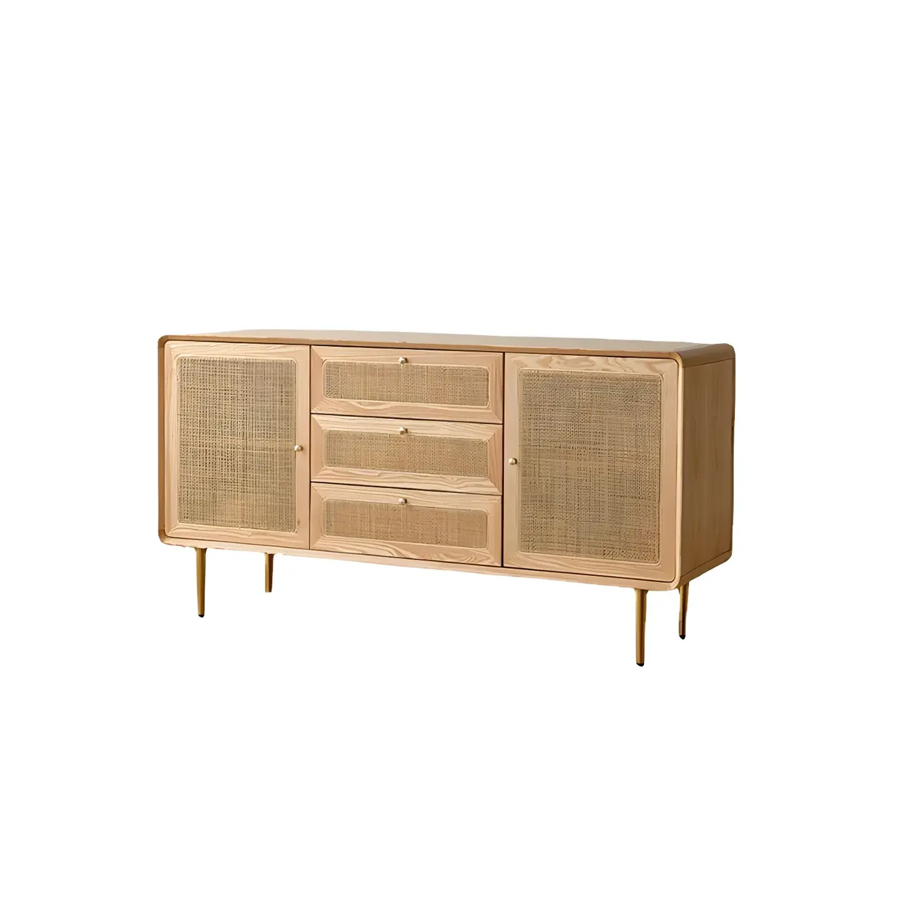 Traditional Natural Wooden Dresser with Drawers for Bedroom Use Image - 7 | homeyfad